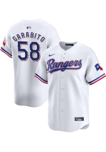 Gerson Garabito Nike Texas Rangers Mens White Home 2024 Limited Baseball Jersey