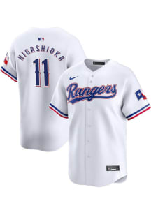 Kyle Higashioka Nike Texas Rangers Mens White Home 2024 Limited Baseball Jersey