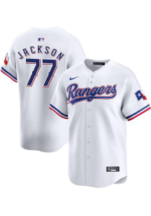 Luke Jackson Nike Texas Rangers Mens White Home 2024 Limited Baseball Jersey