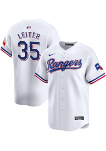 Jack Leiter Nike Texas Rangers Mens White Home 2024 Limited Baseball Jersey