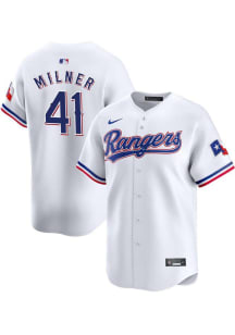 Hoby Milner Nike Texas Rangers Mens White Home 2024 Limited Baseball Jersey