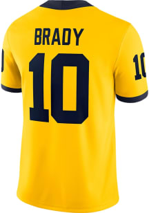 Tom Brady  Nike Michigan Wolverines Yellow Football Game Football Jersey