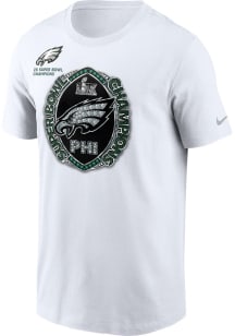 Nike Philadelphia Eagles White 2024 Super Bowl Champions Multi Champ Short Sleeve T Shirt