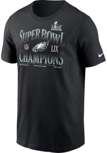 Nike Philadelphia Eagles Black 2024 Super Bowl Champions 90s Inspired Short Sleeve T Shirt