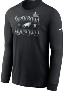 Nike Philadelphia Eagles Black 2024 Super Bowl Champions 90s Inspired Long Sleeve T Shirt