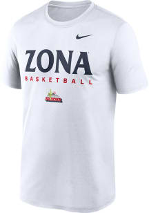 Nike Arizona Wildcats White DriFIT Basketball Legend Short Sleeve T Shirt