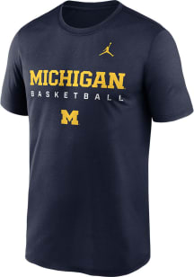 Nike Michigan Wolverines Blue Jordan DriFIT Basketball Legend Short Sleeve T Shirt