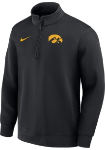Nike Iowa Hawkeyes Mens Black DriFIT Coaches Long Sleeve Qtr Zip Pullover