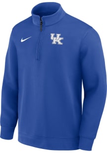 Nike Kentucky Wildcats Mens Blue DriFIT Coaches Long Sleeve Qtr Zip Pullover