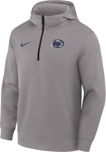 Nike Penn State Nittany Lions Mens Ash DriFIT Half Zip Hood