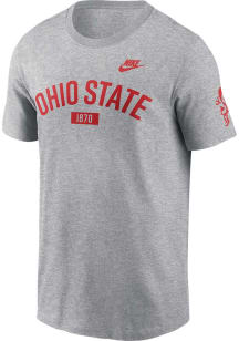 Nike Ohio State Buckeyes Grey Legacy Arch Short Sleeve T Shirt