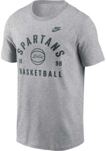 Nike Michigan State Spartans Grey Legacy Arch Basketball Short Sleeve T Shirt