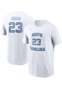 Michael Jordan North Carolina Tar Heels White Jordan Player Short Sleeve Player T Shirt