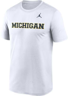 Nike Michigan Wolverines White Jordan Legend Short Sleeve T Shirt
