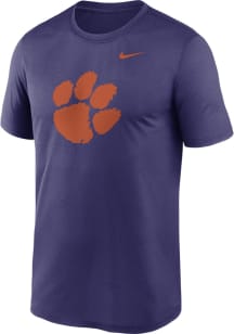 Nike Clemson Tigers Purple Legend Primary Logo Short Sleeve T Shirt