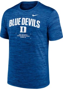 Nike Duke Blue Devils Royal Blue Velocity Microtype Short Sleeve T Shirt