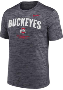 Nike Ohio State Buckeyes Black Velocity Microtype Short Sleeve T Shirt