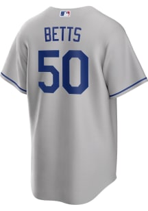Mookie Betts Los Angeles Dodgers Mens Replica Road Jersey - Grey