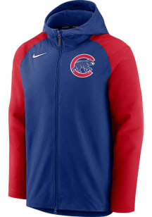 Nike Chicago Cubs Mens Blue PLAYER THERMA FULL ZIP JACKET Long Sleeve Zip