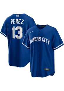 Salvador Perez Kansas City Royals Mens Replica Alt Jersey - Blue