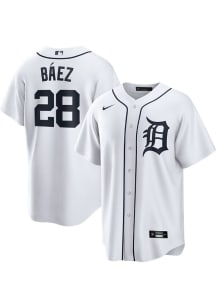 Javier Baez Detroit Tigers Mens Replica Home Jersey - White