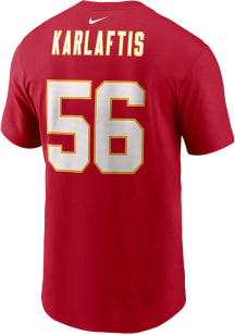 George Karlaftis Kansas City Chiefs Red Name and Number Short Sleeve Player T Shirt