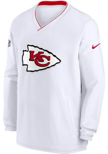 Nike Kansas City Chiefs Mens White Sideline Repel Woven Windshirt Pullover Jackets