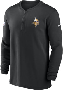 Nike Minnesota Vikings Mens Black Sideline Dri-Fit Long Sleeve Qtr Zip Pullover