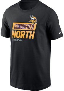 Nike Minnesota Vikings Black 2022 Division Champion Short Sleeve T Shirt