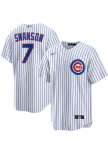 Dansby Swanson Chicago Cubs Mens Replica Home Jersey - White
