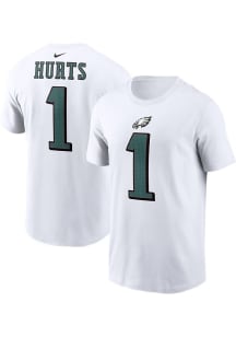 Jalen Hurts Philadelphia Eagles White Away Short Sleeve Player T Shirt