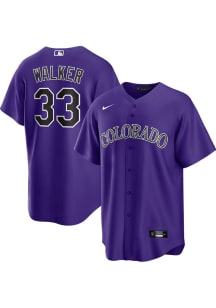 Larry Walker Colorado Rockies Mens Replica Alt Jersey - Purple