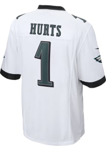 Jalen Hurts   Philadelphia Eagles White HOME GAME Football Jersey