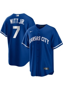 Bobby Witt Jr Kansas City Royals Mens Replica Alt Jersey - Blue