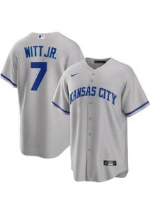 Bobby Witt Jr Kansas City Royals Mens Replica Away Jersey - Grey