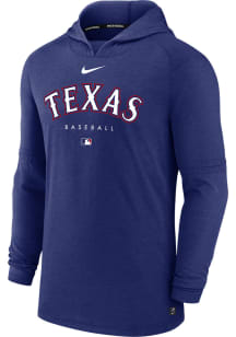 Nike Texas Rangers Mens Blue Early Work Long Sleeve Lightweight Hoodie