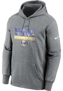Nike Los Angeles Rams Mens Dark Grey SBLVI TROPHY CHAMPS Hood