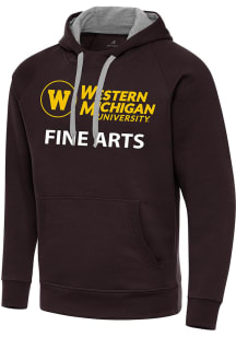 Antigua Western Michigan Broncos Mens Brown Western Michigan Fine Arts Victory Long Sleeve Hoodie