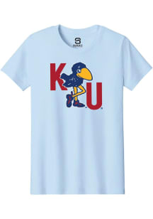 Summit Sportswear Kansas Jayhawks Youth Light Blue Jayhawk Short Sleeve T-Shirt