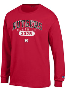 Champion Rutgers Scarlet Knights Red Class of 2028 Jersey Long Sleeve T Shirt