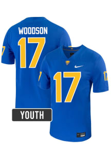 Cole Woodson Pitt Panthers Youth Blue  NIL Name And Number Football Jersey