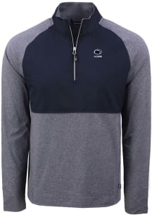 Cutter and Buck Penn State Nittany Lions Mens Navy Blue Alumni Adapt Eco Hybrid Long Sleeve Qtr Zi..