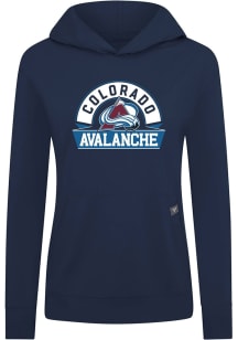 Levelwear Colorado Avalanche Womens Navy Blue Relay Banner Arch Hooded Sweatshirt