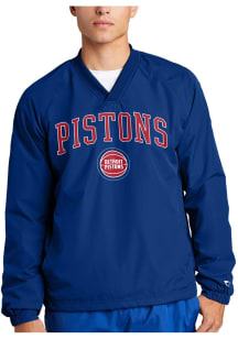 Starter Detroit Pistons Mens Blue Arch Name Pullover Jackets