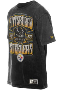 New Era Pittsburgh Steelers Black Throwback Short Sleeve Fashion T Shirt