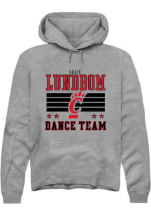 Grace Lundbom Cincinnati Bearcats Mens Grey NIL Striped Player Hood