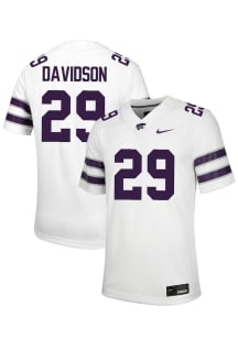 Dylan Davidson  Nike K-State Wildcats White NIL Name And Number Football Jersey