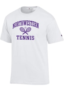 Champion Northwestern Wildcats White Tennis Icon Jersey Short Sleeve T Shirt