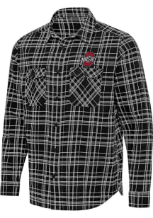 Antigua Ohio State Buckeyes Mens Black Private Long Sleeve Dress Shirt