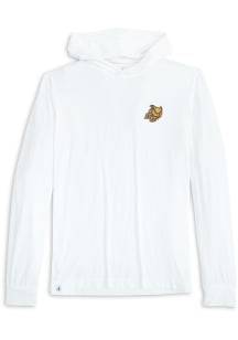 Johnnie O Rowan University Mens White Talon Owl Head Long Sleeve Hoodie